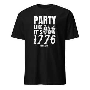Supersoft – Short-Sleeve- Unisex – White Text – “Party Like It’s 1776”