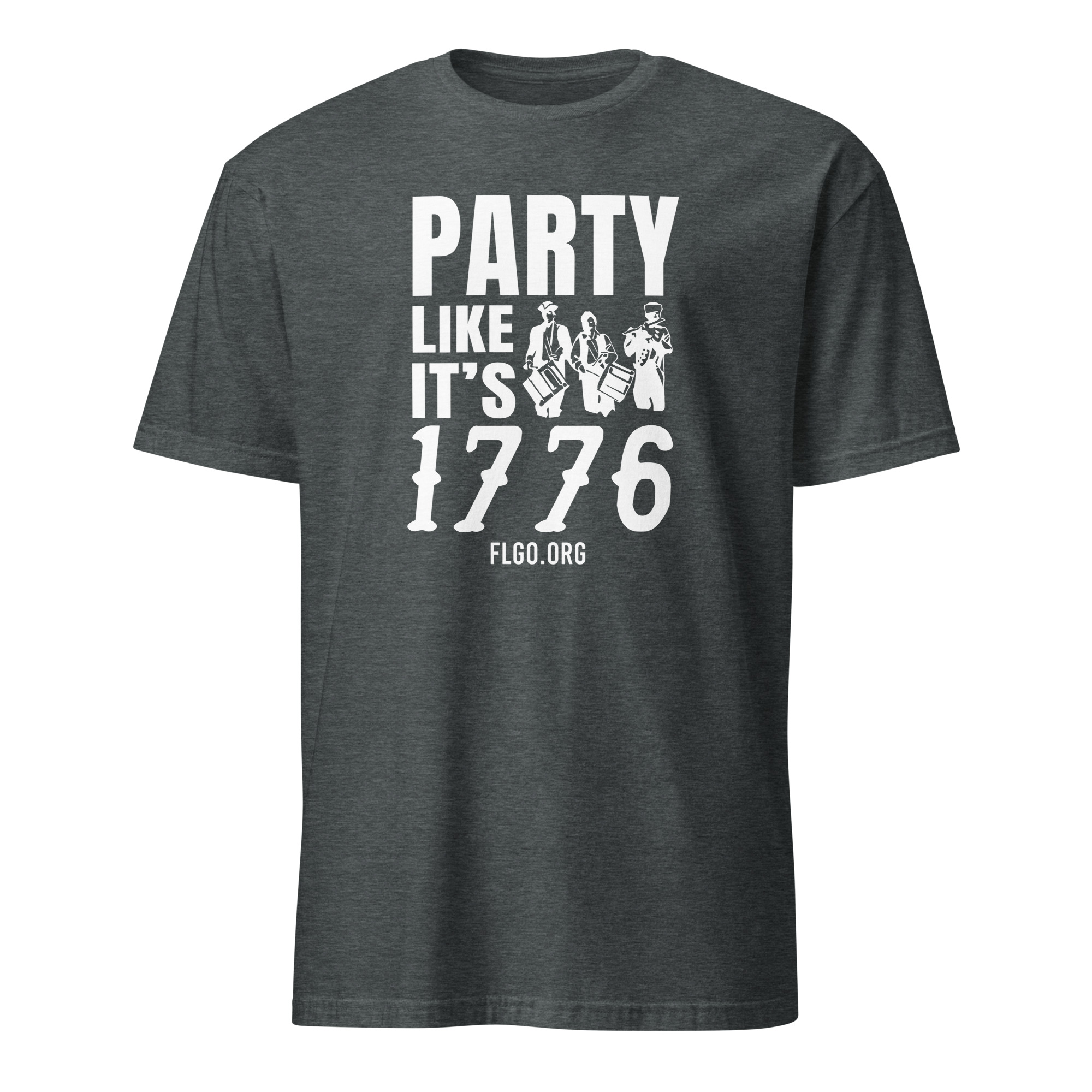 Supersoft – Short-Sleeve- Unisex – White Text – “Party Like It’s 1776” - Image 3