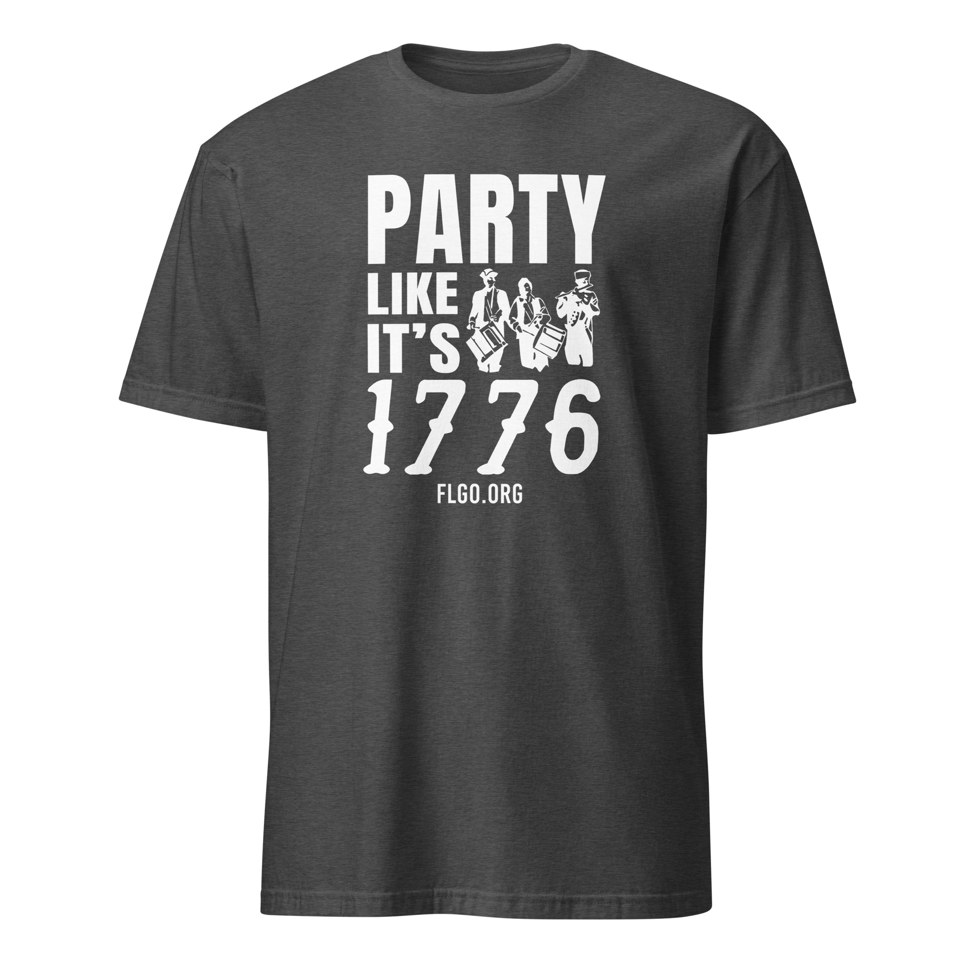 Supersoft – Short-Sleeve- Unisex – White Text – “Party Like It’s 1776” - Image 5