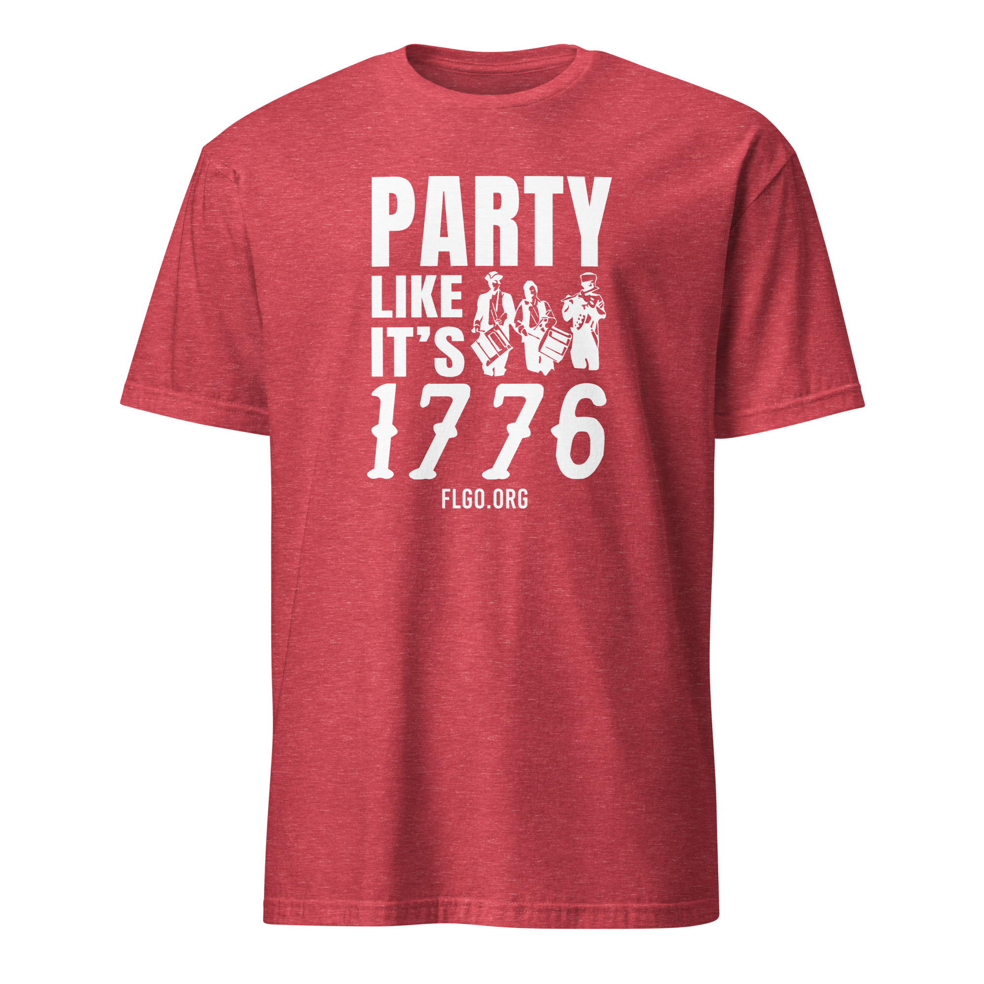 Supersoft – Short-Sleeve- Unisex – White Text – “Party Like It’s 1776” - Image 8