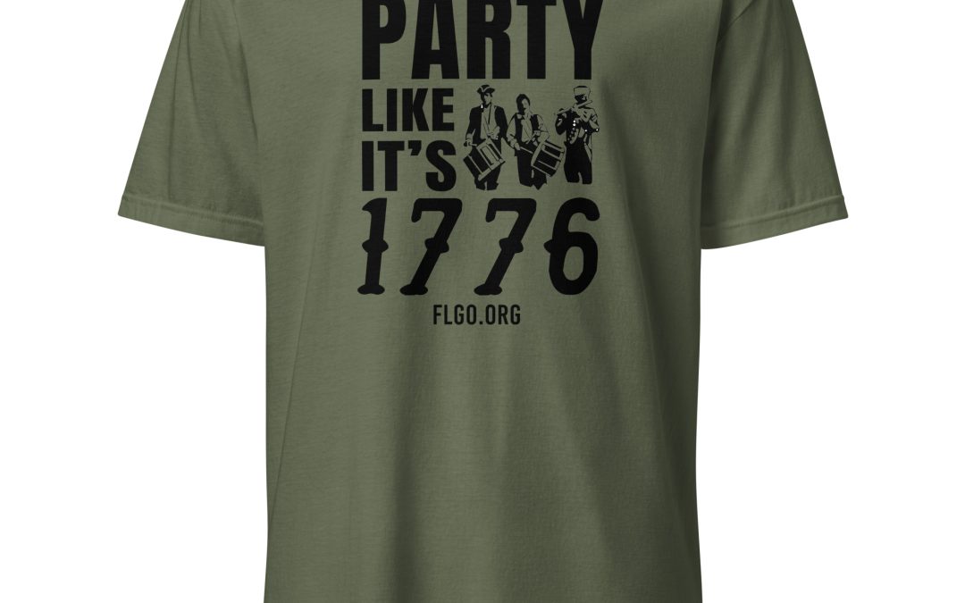 Supersoft – Short-Sleeve- Unisex – Dark Text – “Party Like It’s 1776”