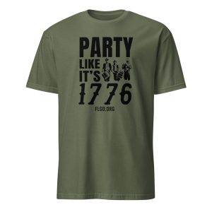 Supersoft – Short-Sleeve- Unisex – Dark Text – “Party Like It’s 1776”
