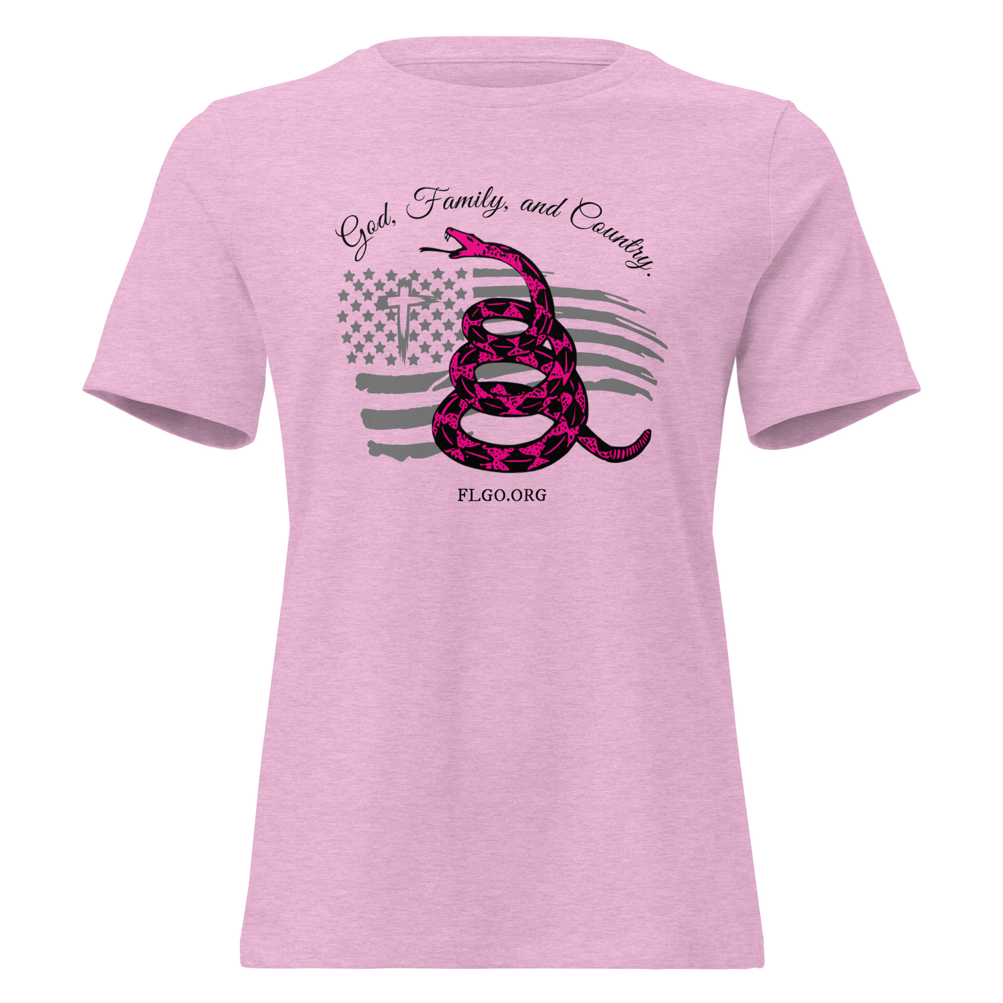 Supersoft – Short Sleeve – Women’s – Black Text – God, Family and Country - Image 5