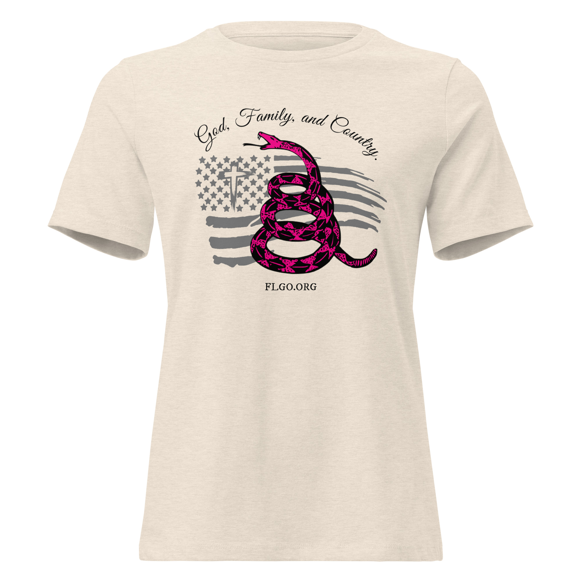 Supersoft – Short Sleeve – Women’s – Black Text – God, Family and Country - Image 7