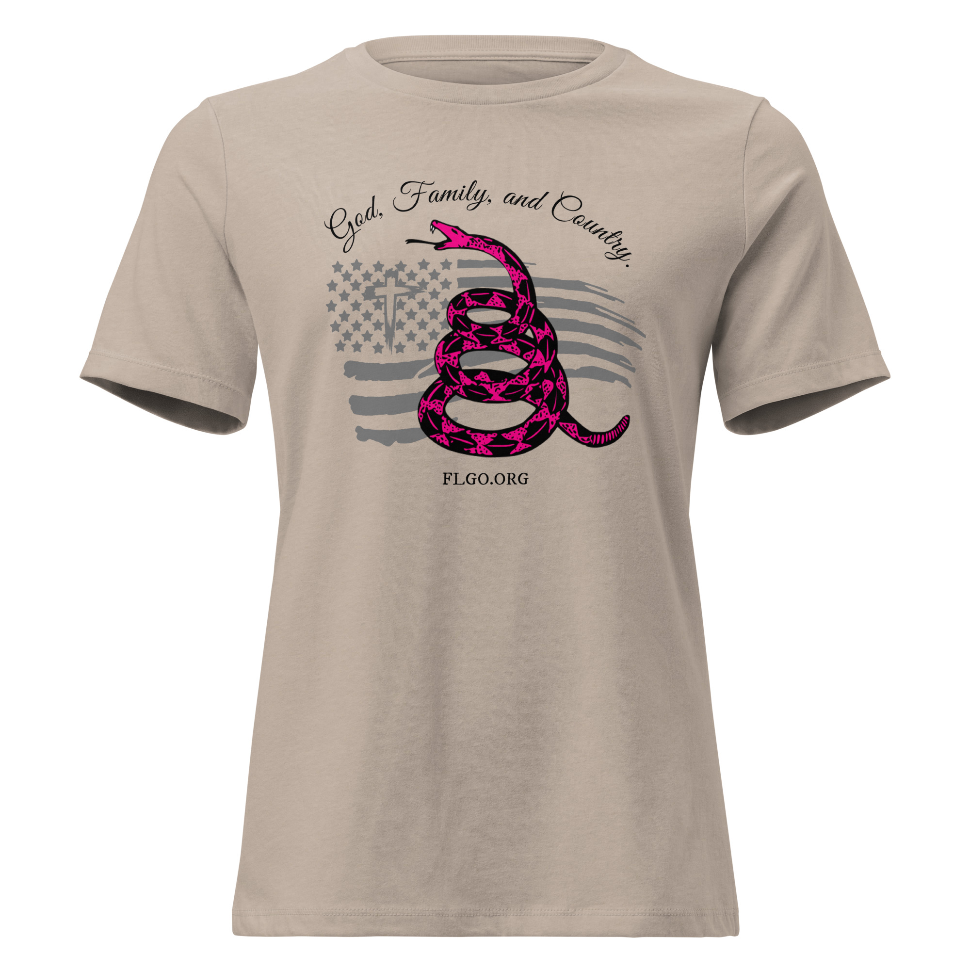 Supersoft – Short Sleeve – Women’s – Black Text – God, Family and Country - Image 4