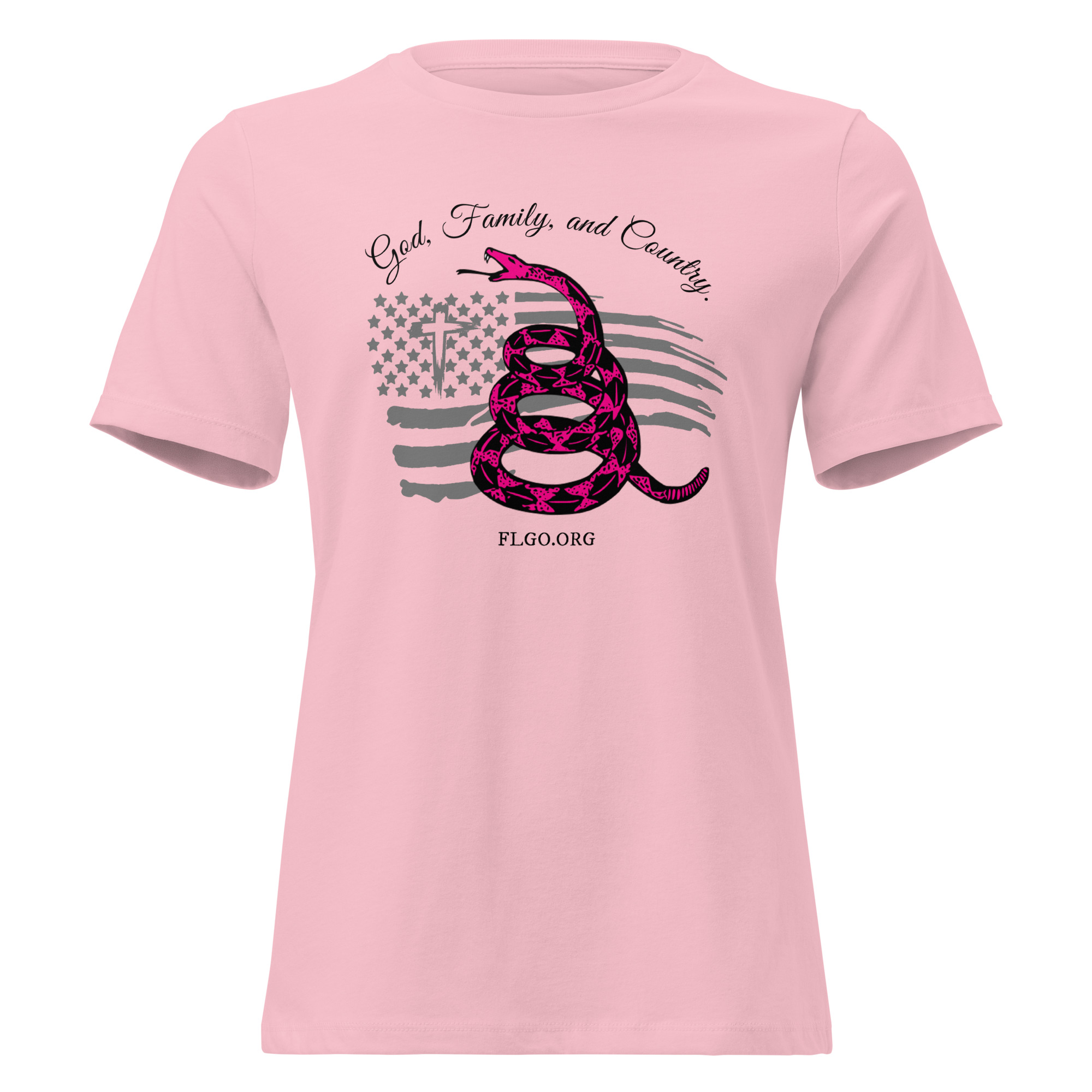 Supersoft – Short Sleeve – Women’s – Black Text – God, Family and Country - Image 6